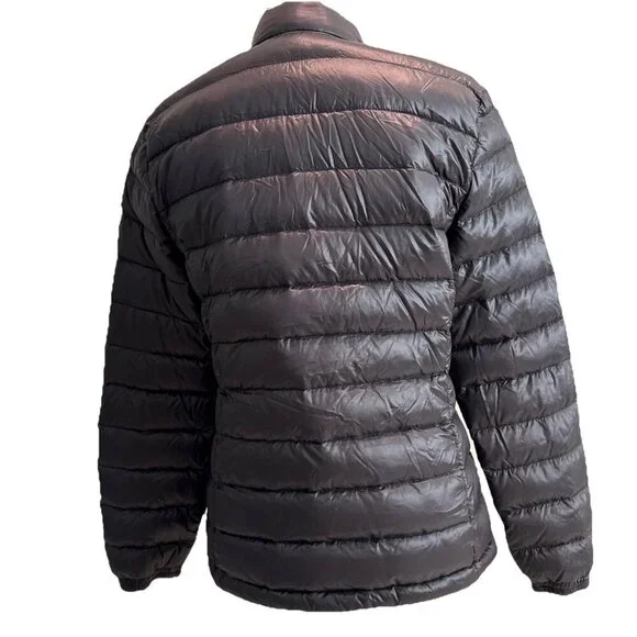 Calvin Klein Black Premium Down puffer Jacket Short, Woman’s Medium zip pocket - Picture 4 of 14